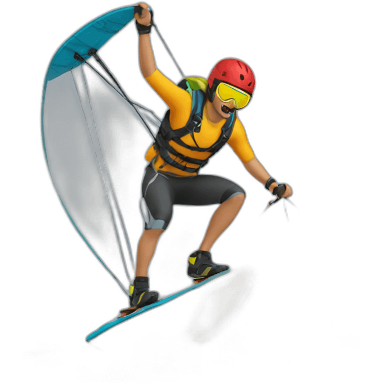 Kitesurfer jumping emoji