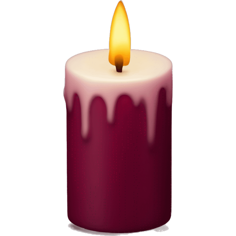 Burgundy candle emoji