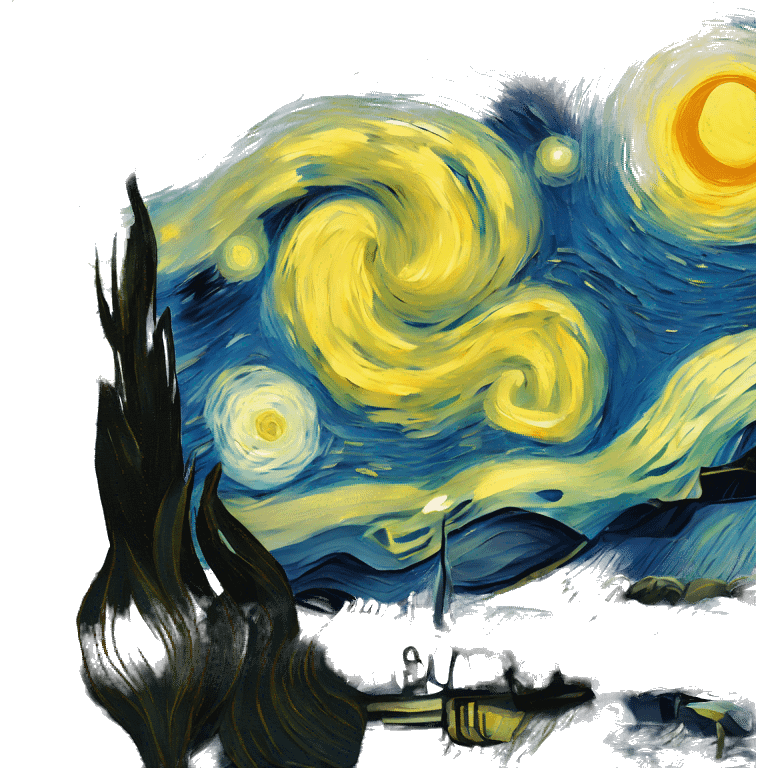 The Starry Night van gogh emoji