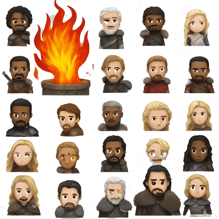 Fire and ice game of thrones  emoji