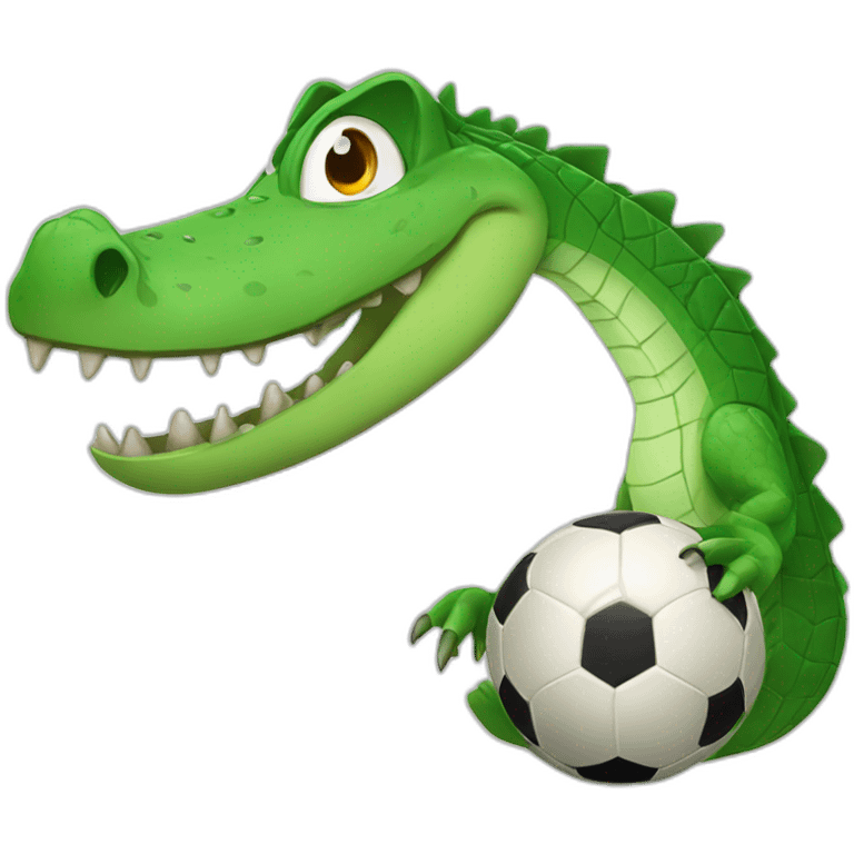 Crocodile the soccer player emoji