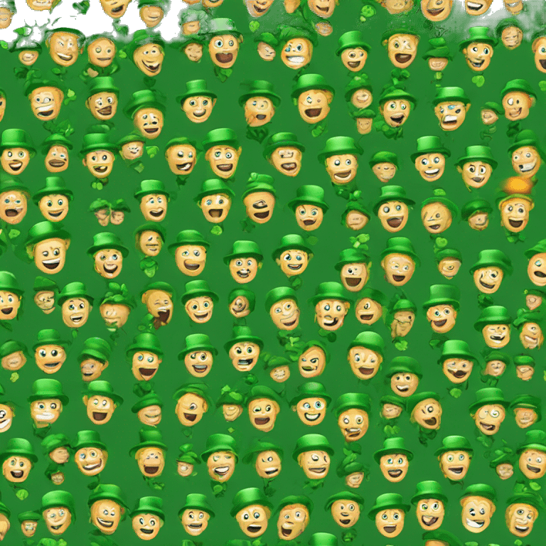 Leprechauns cheering emoji