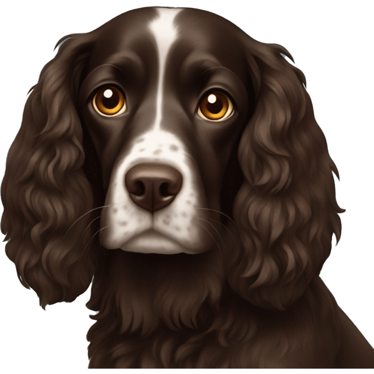 Dark brown spaniel  emoji