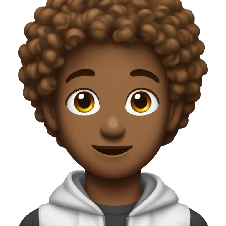 bronny james with curly hair emoji