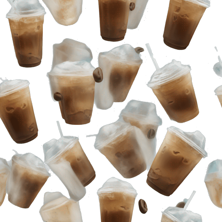 Iced coffee lots of ice emoji