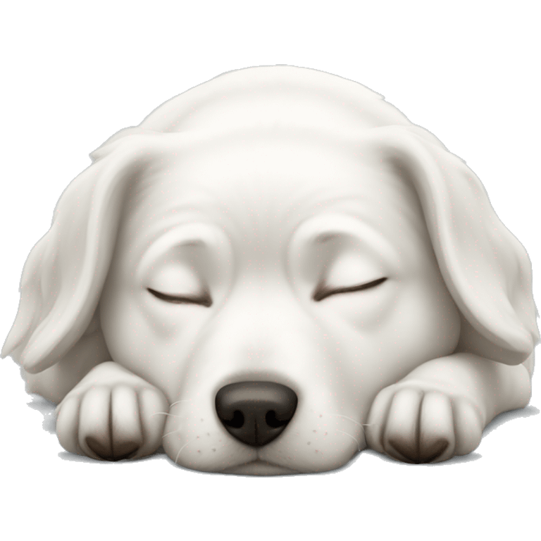 White dog sleeping emoji