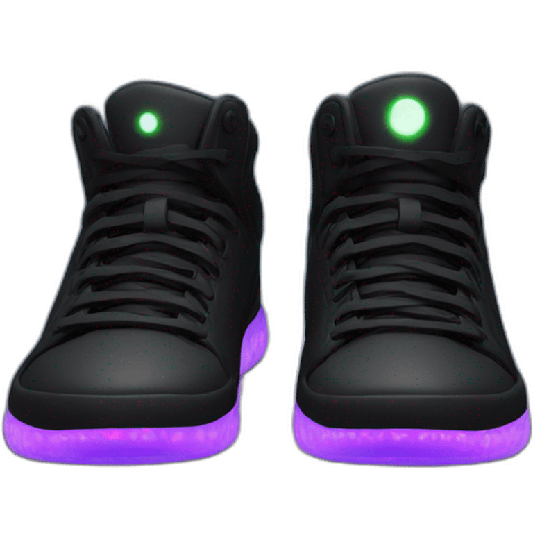 Light up black gittely sneakers emoji