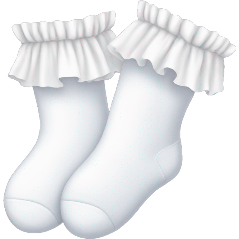 white frilly socks emoji