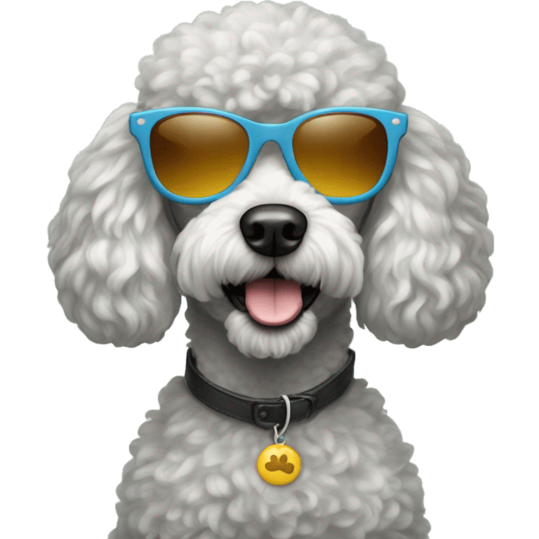 poodle with sunglasses  emoji