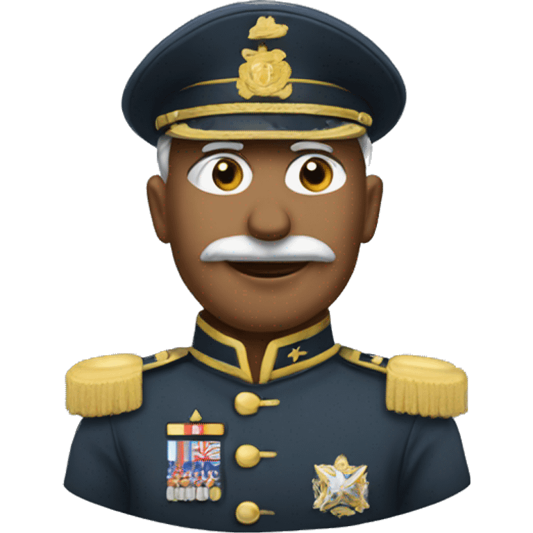 War general in uniform saluting emoji