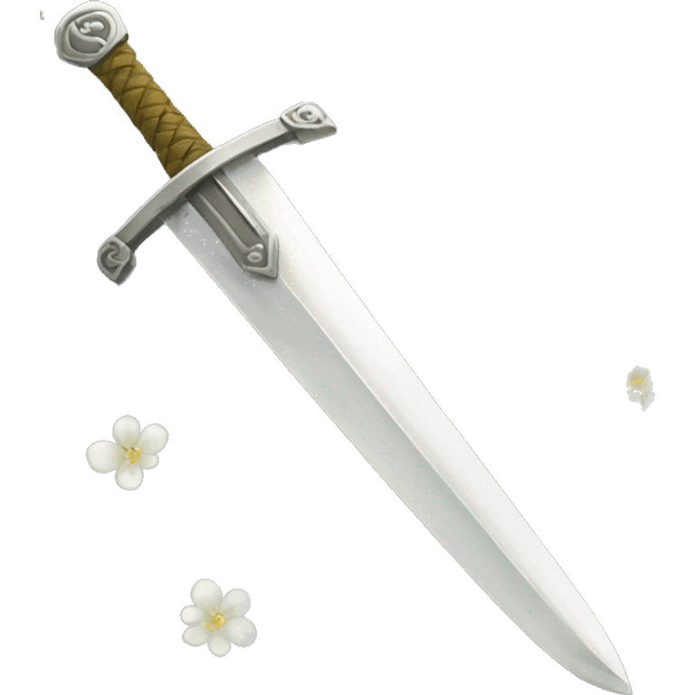 sword with white flowers emoji