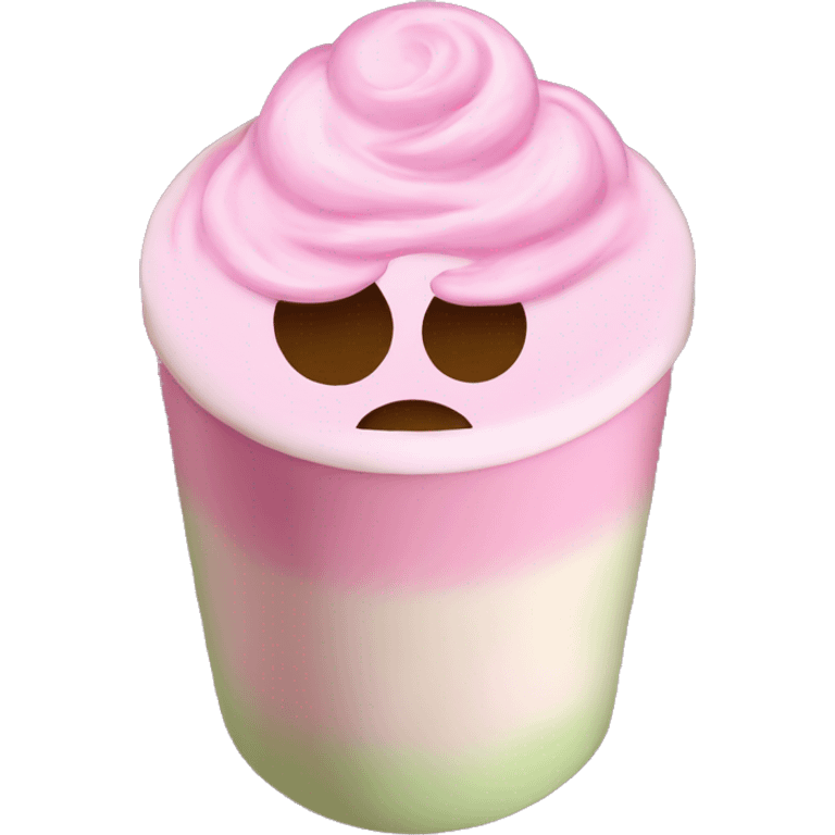 Pink matcha latte  emoji