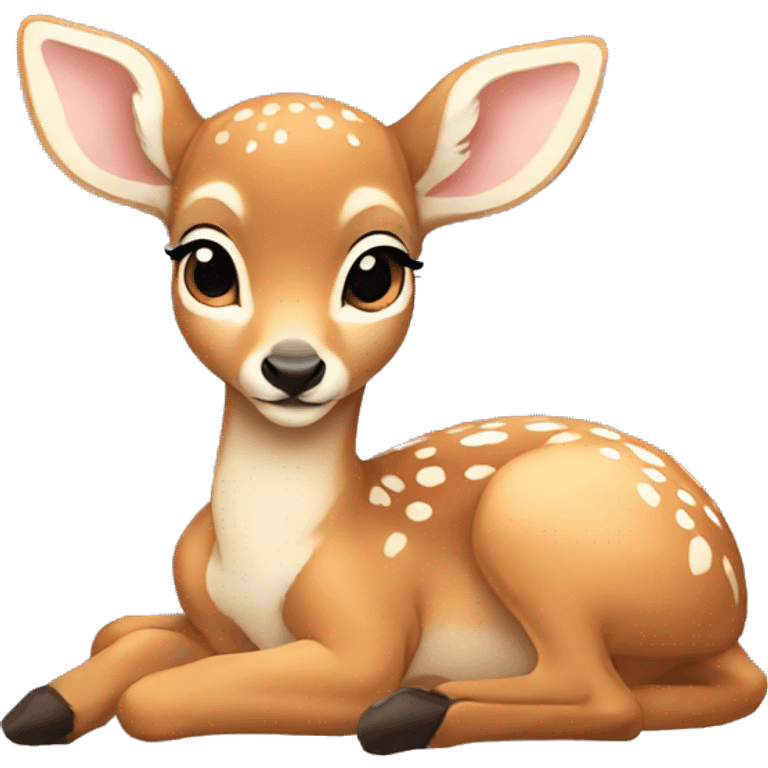 baby deer laying down emoji