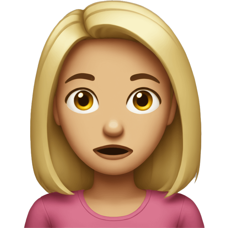 irritated girl emoji