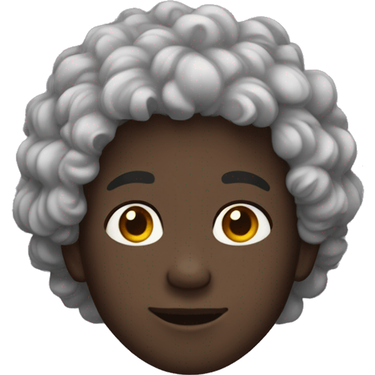 Boy: dark skin tone and curly hair emoji