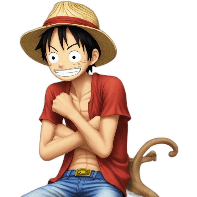 Monkey D Luffy en chat emoji