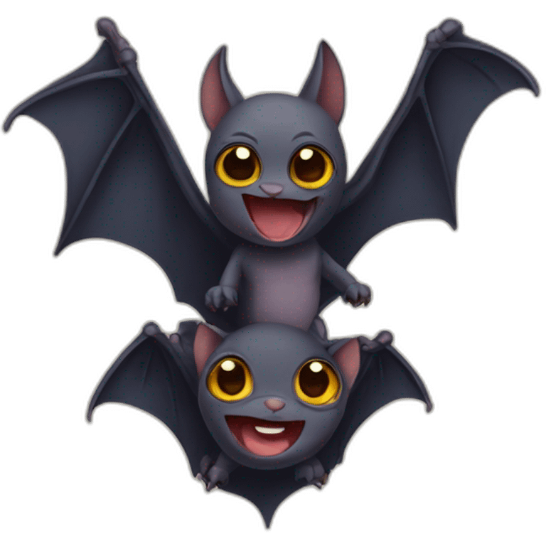 bat with baby emoji