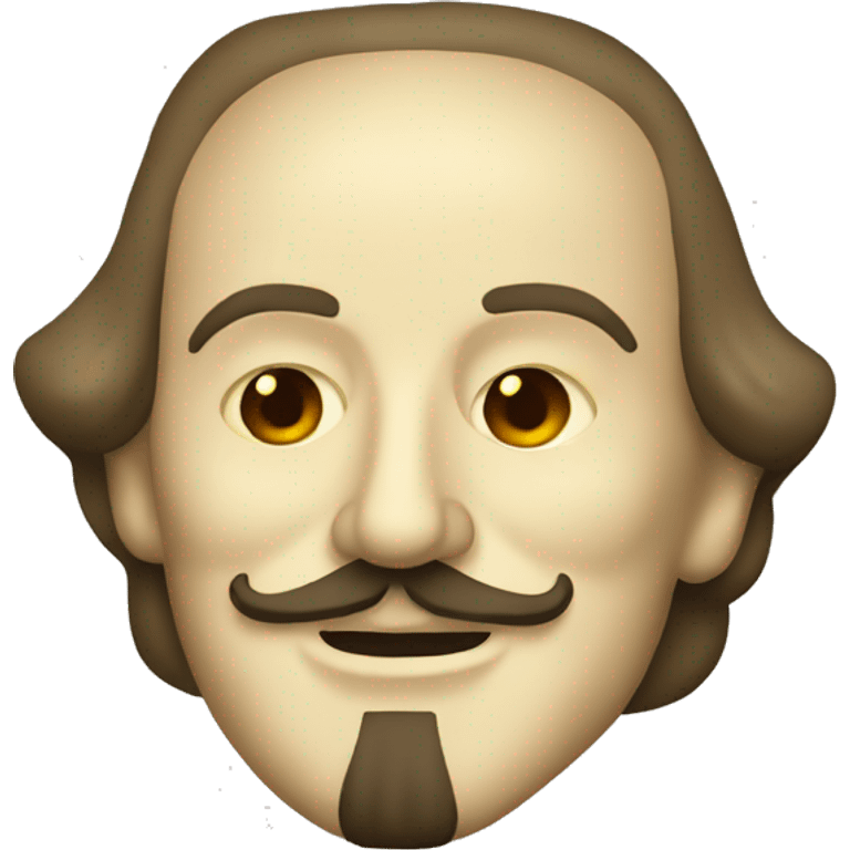 William Shakespeare and theater mask  emoji