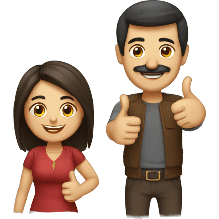 TURKISH COUPLE WITH THUMBS UP emoji