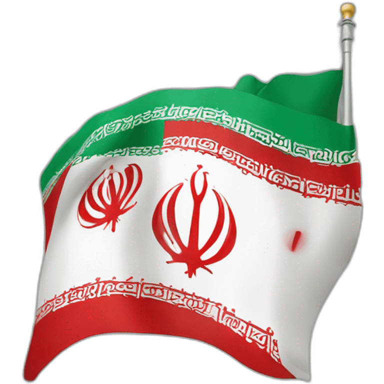 Iran flag with ahura mazda symbol on middle emoji