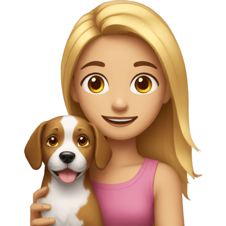 girl with dog emoji