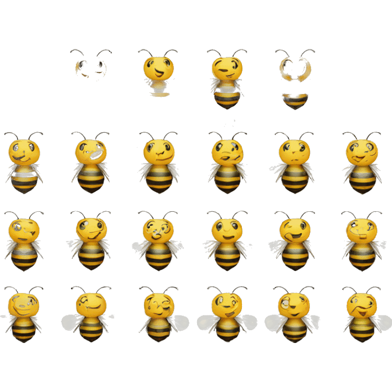 busy female bee testing reports emoji