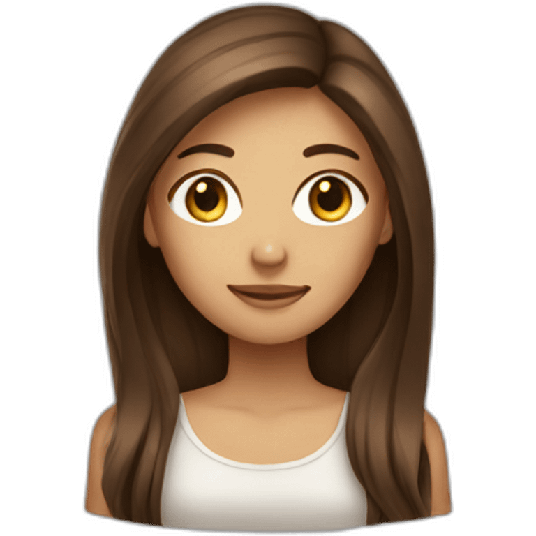 girl with long brown hair emoji