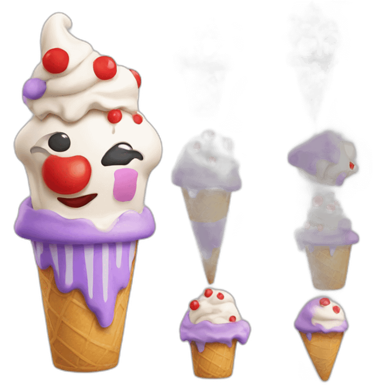 Clown ice cream emoji