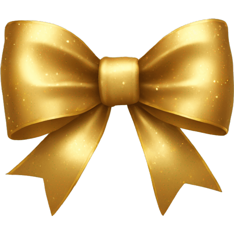 Gold Christmas bow emoji