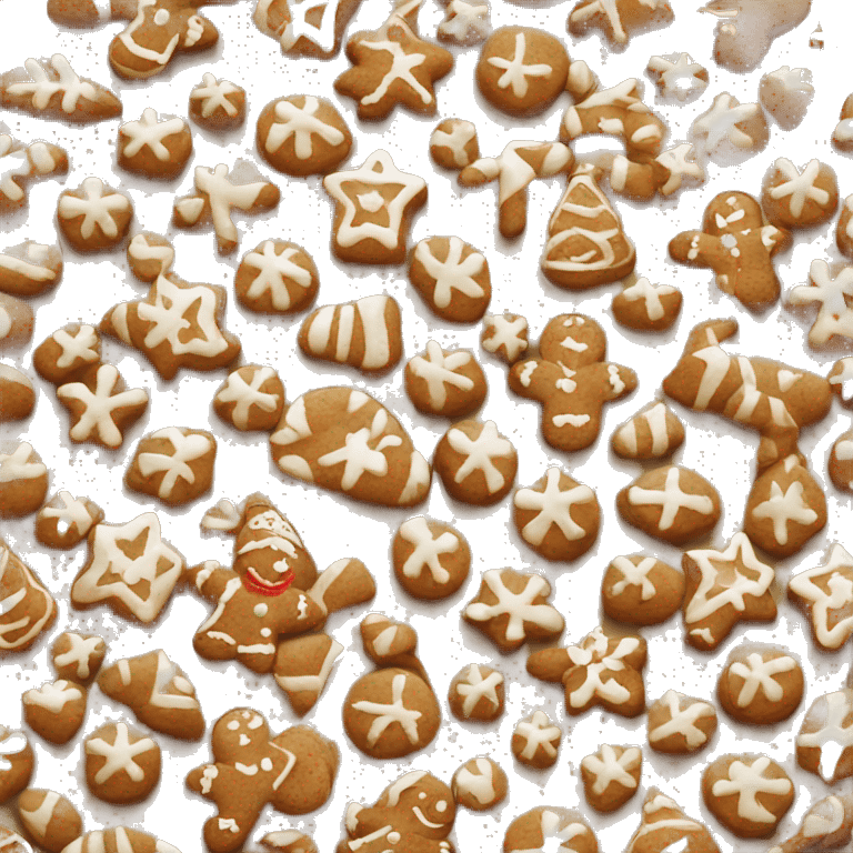 Christmas gingerbread cookie emoji