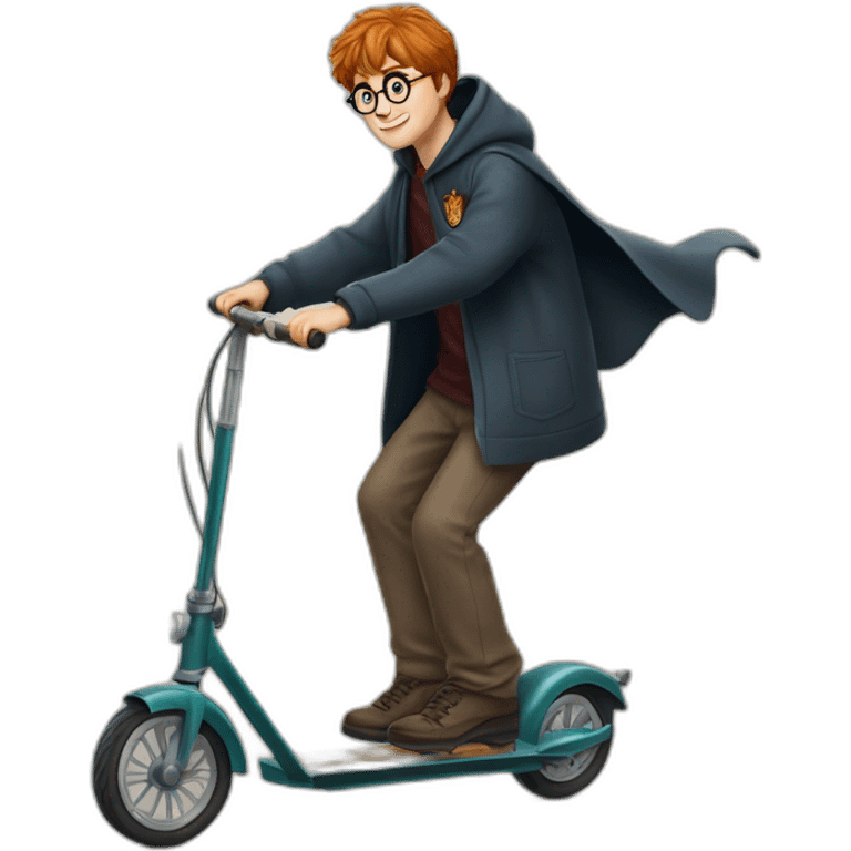 harry potter en trotinette emoji