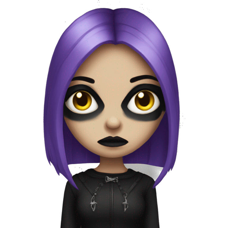 scary goth girl  emoji