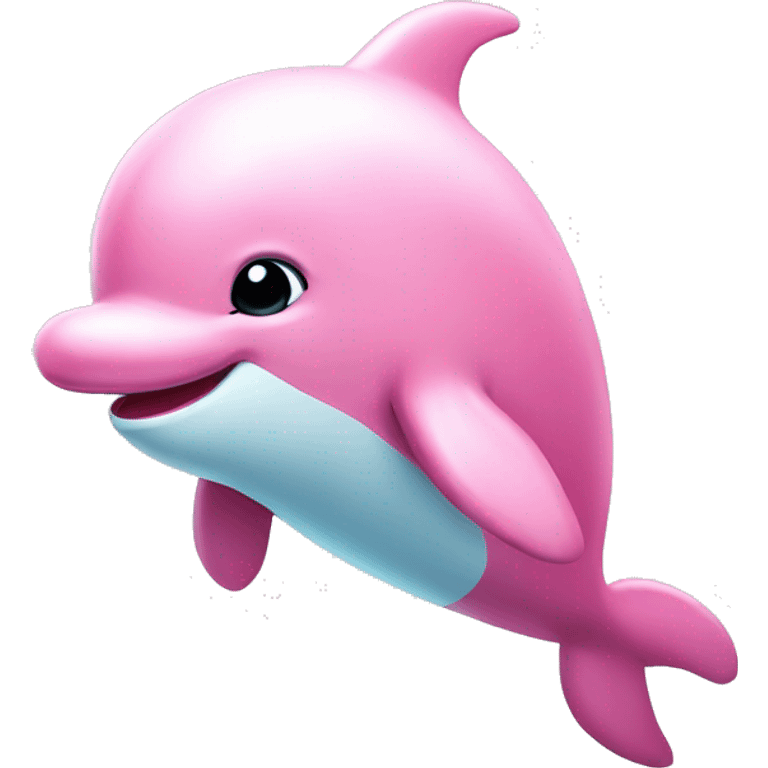 Pink fluffy dolphin with wings  emoji