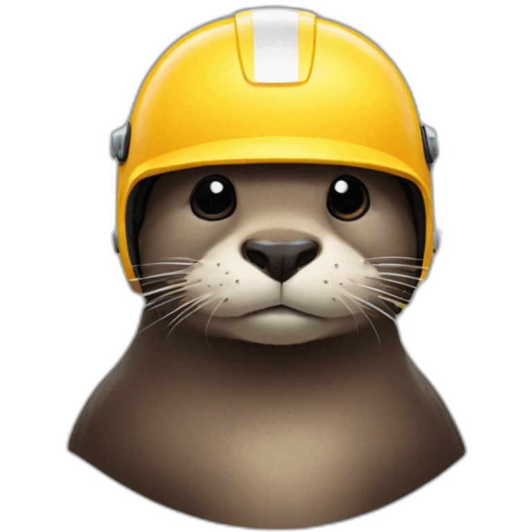 otters wearing a helmet emoji