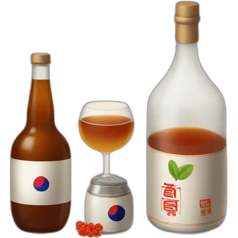 alcohol, rice wine, korean emoji