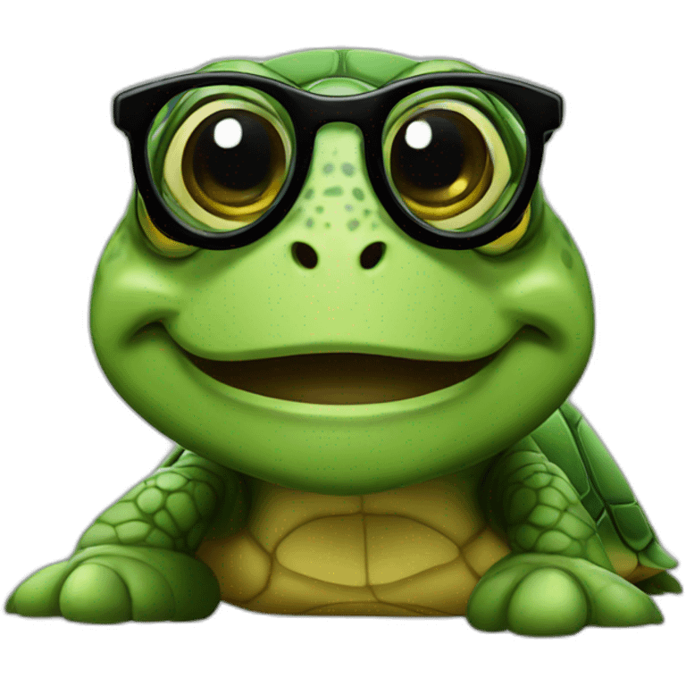 turtle with glasses emoji