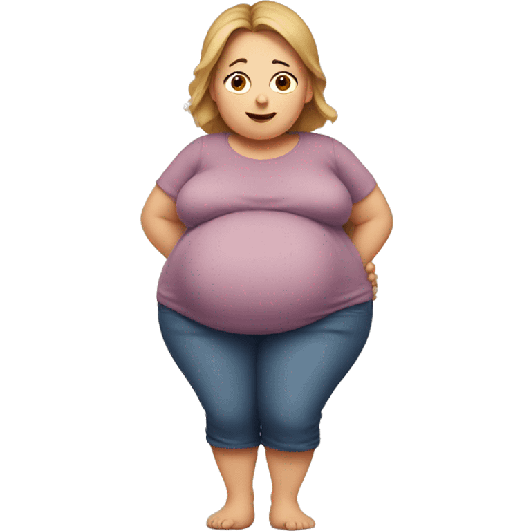 Obese pregnant lady emoji