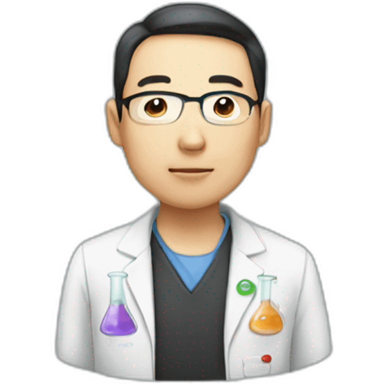 Chinese man in a science class emoji