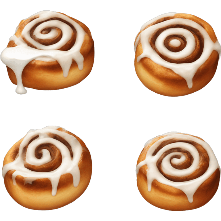 Cinnamon roll with white sause emoji