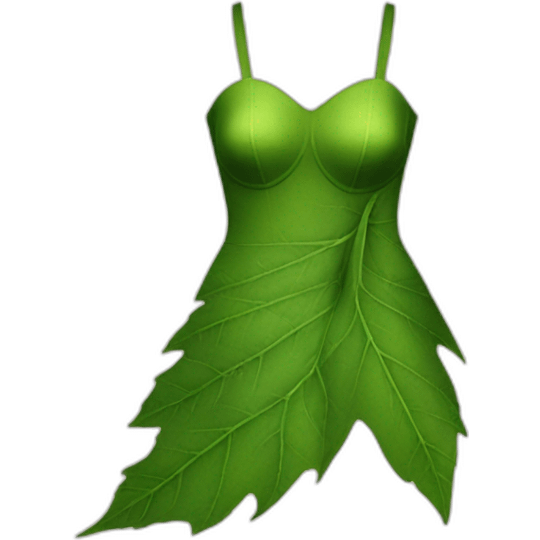 Leaf inspired dress emoji