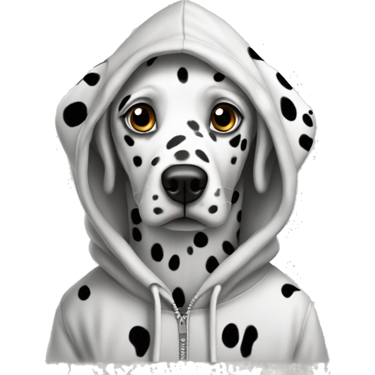 Dalmatian in hoodie emoji