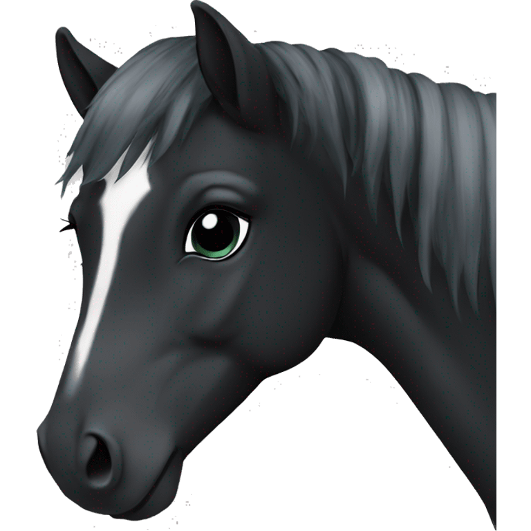 Pony black  emoji