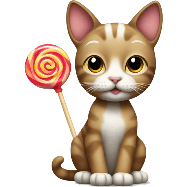 Cat with lollipop emoji