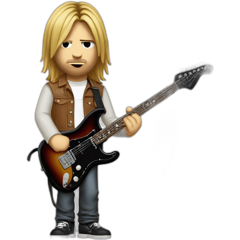 kurt cobain with black stratocaster emoji