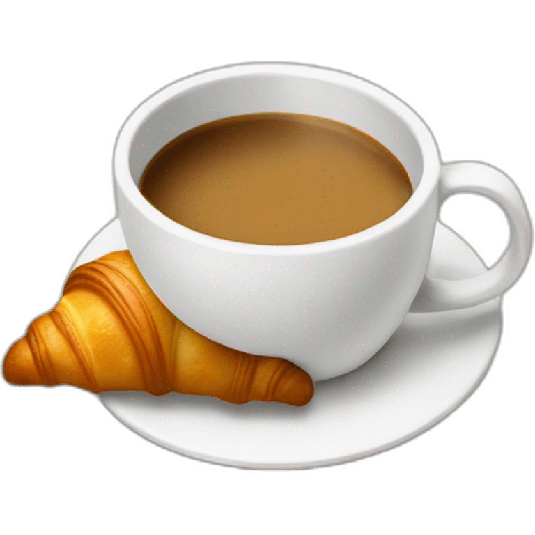 coffee with croissant emoji