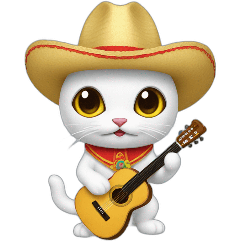 Un chat mariachi  emoji