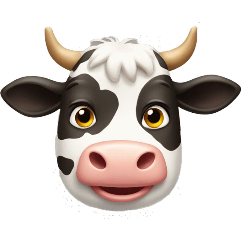 Silly cow emoji