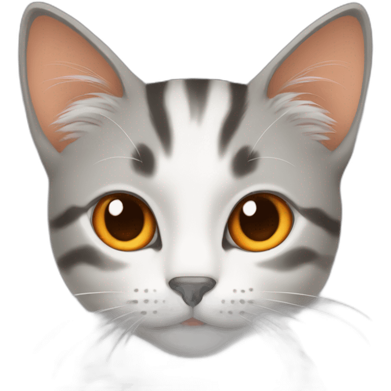 cat orange and grey emoji