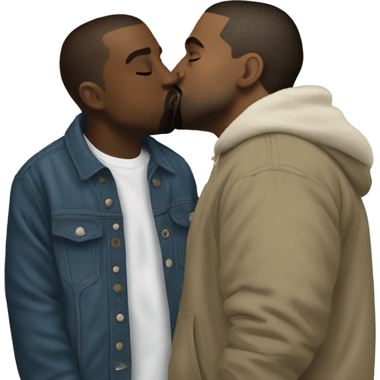 kanye west kissing kanye west emoji