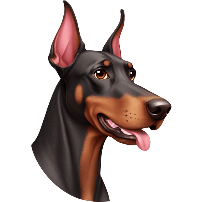 Pink doberman emoji